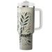 Stylized Leafy Branch  Travel Tumblers