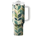 Soft Gradient Leaf Pattern  Travel Tumblers