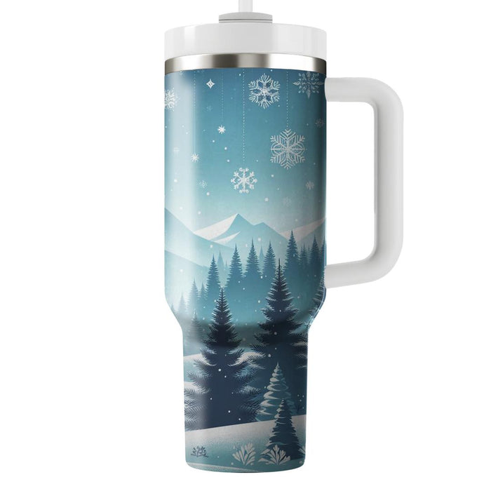 Winter Snowy Landscape  Custom Tumblers