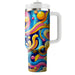 Vibrant Bubbles And Waves  Decorative Tumblers