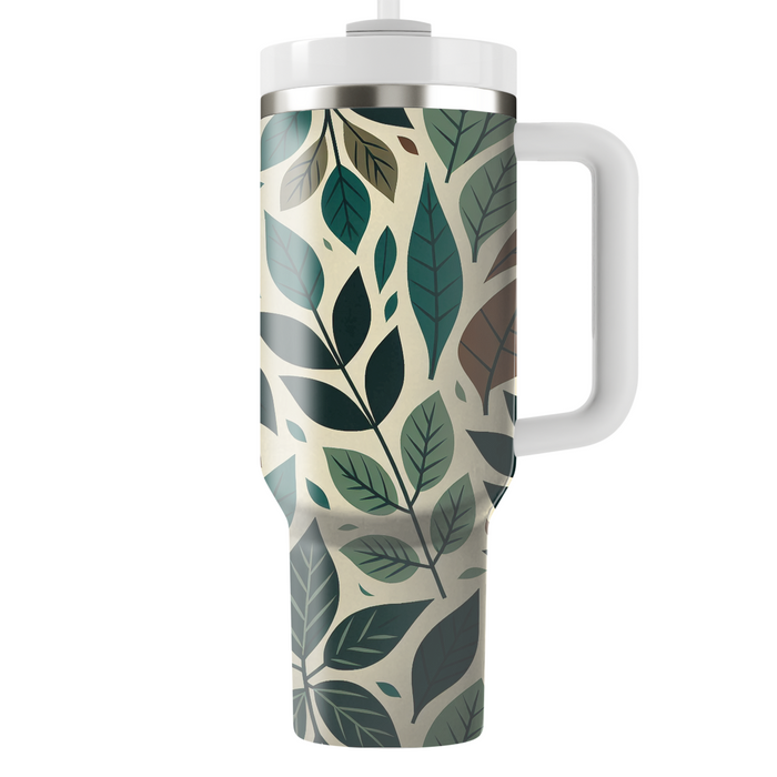 Artistic Leaf Silhouette Custom Tumblers