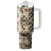 Vintage Checkerboard Pattern  Personalized Tumblers