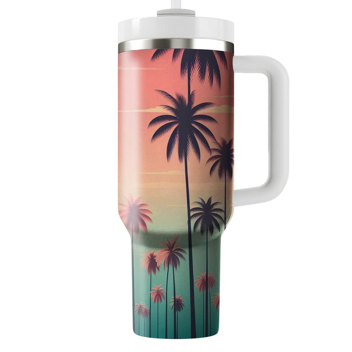 Retro Palm Paradise  Tumblers With Lids