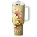 Retro Graphic Flower Pattern  Insulated Tumblers