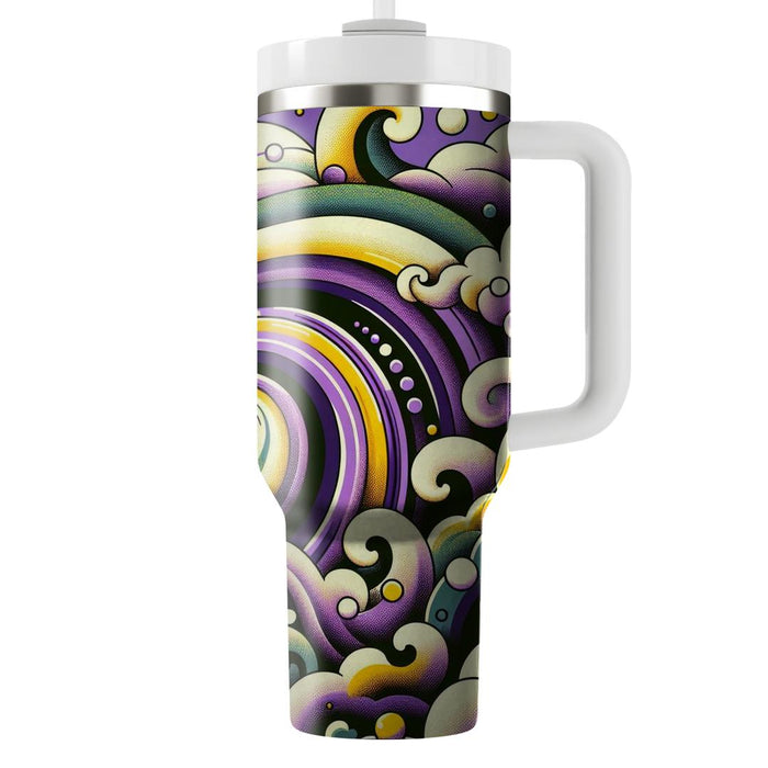 Retro Groovy Spiral  Tumbler Cups