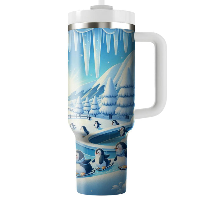 Winter Penguin Parade  Tumbler Cups