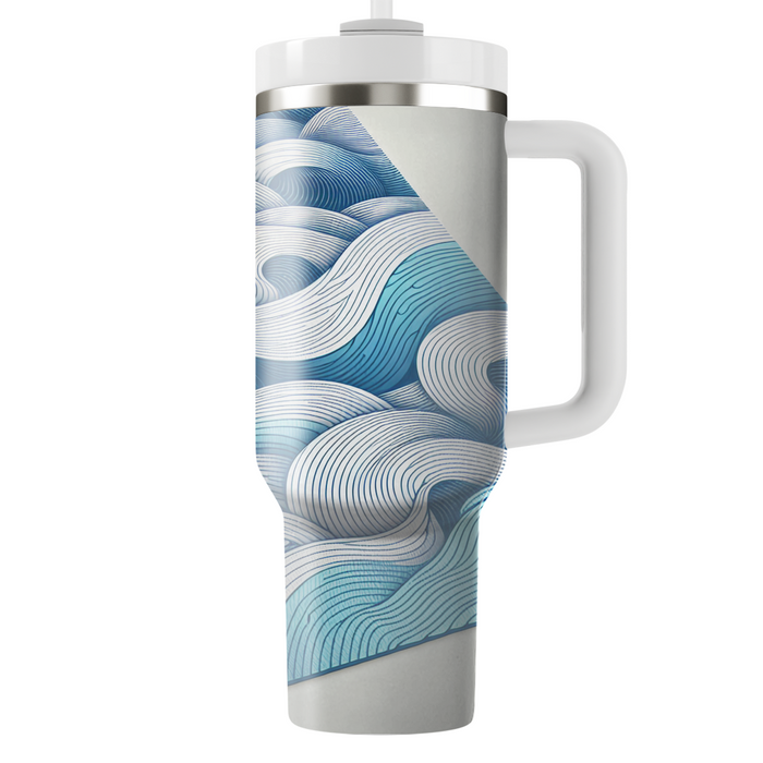 Breezy Wave Lines Tumbler Cups