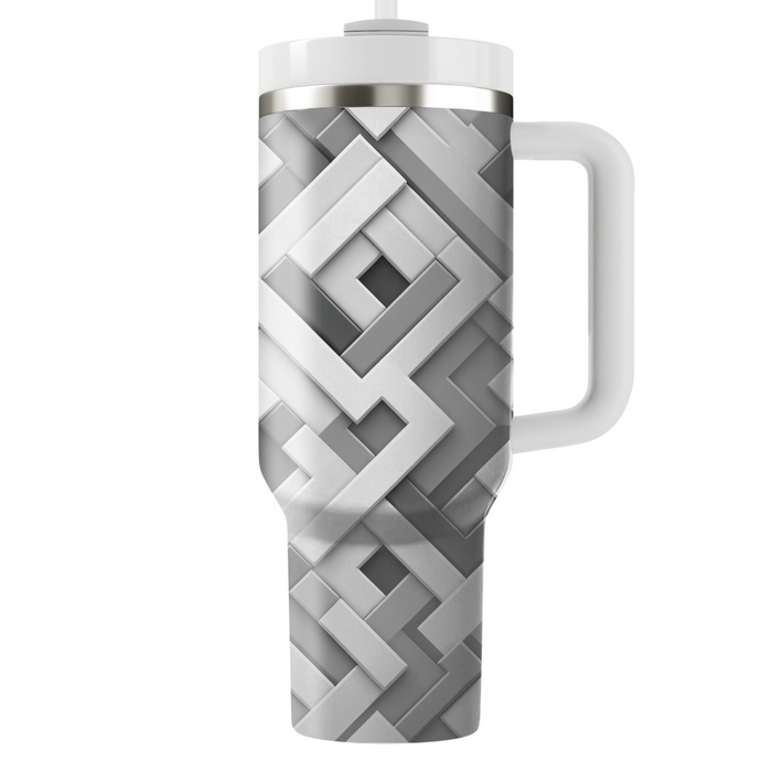 Interlocking Square Motifs  Insulated Tumblers