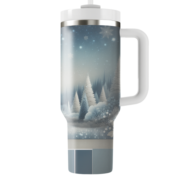 Winter Frosted Pines  Personalized Tumblers