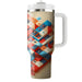 Dramatic Triangular Mosaic  Travel Tumblers