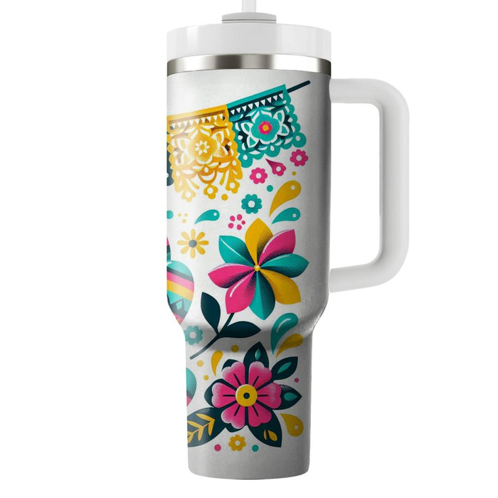 Funky Fiesta - A Colorful Cultural  Decorative Tumblers