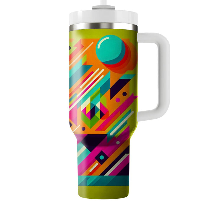 Geometric Vibrance  Personalized Tumblers