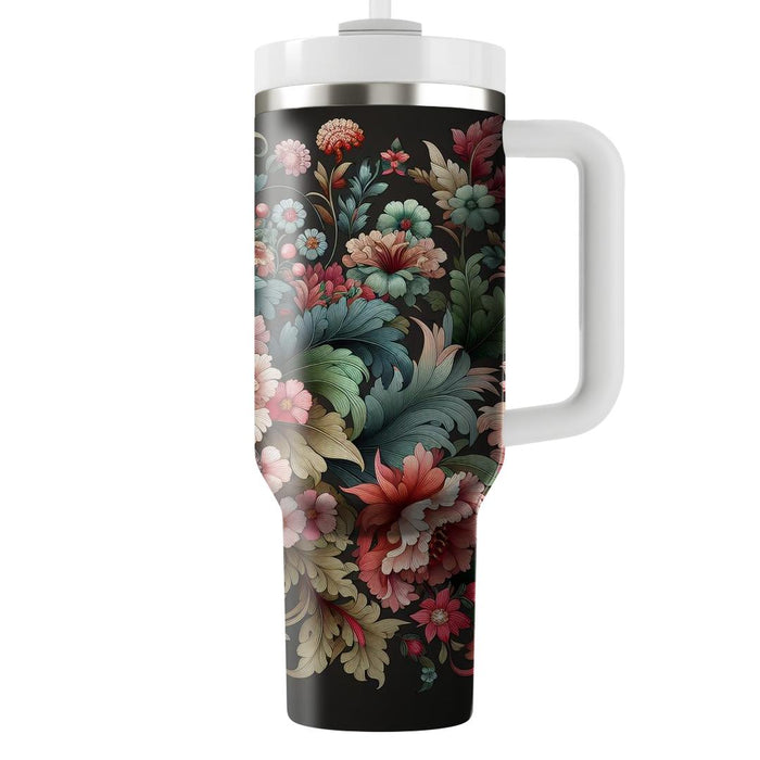 Vivid Floral Tapestry  Tumbler Cups