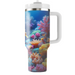 Vivid Coral Seahorse  Decorative Tumblers