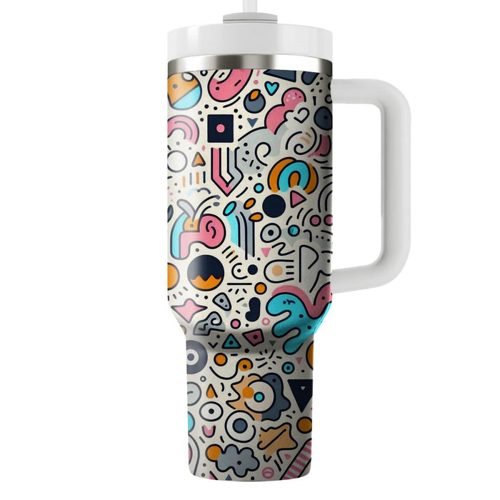 Whimsical Doodle Art  Unique Tumblers