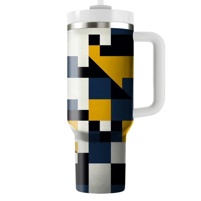 Geometric Grid Pattern  Personalized Tumblers