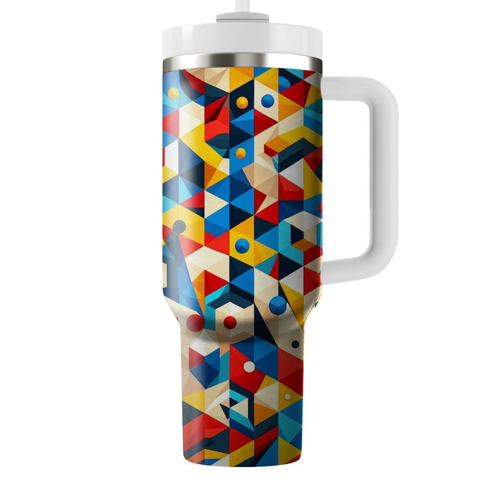 Vivid Polygon Pattern  Tumblers With Lids