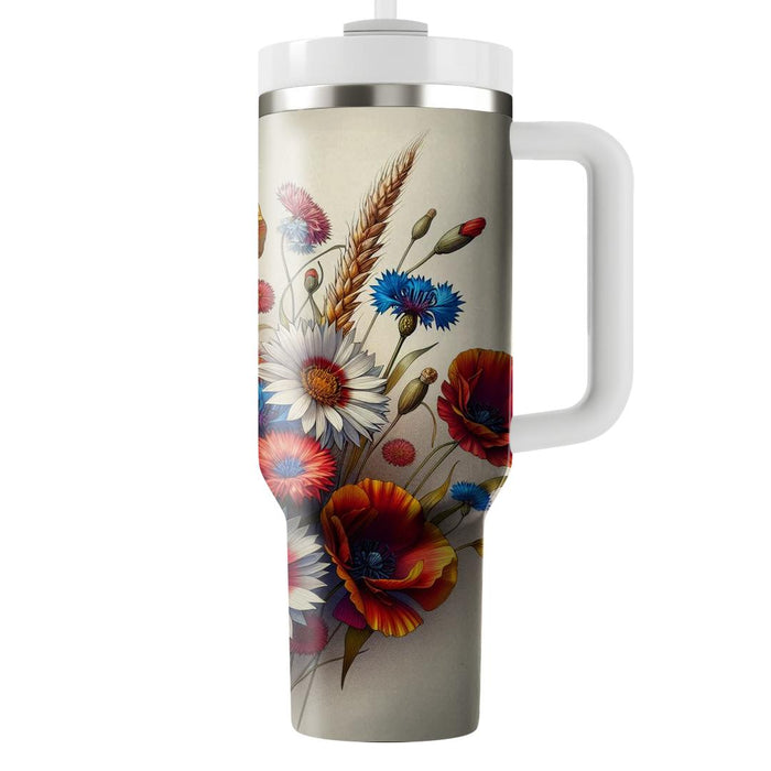 Wildflower Bouquet Charm  Decorative Tumblers