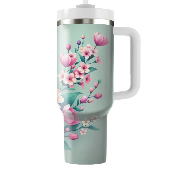 Spring Floral Medley  Personalized Tumblers