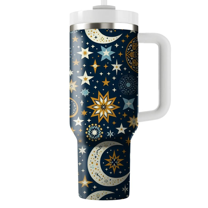 Whimsical Stars And Moon  Tumblers For Gifts