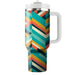 Geometric Chevron Pattern  Tumblers With Lids