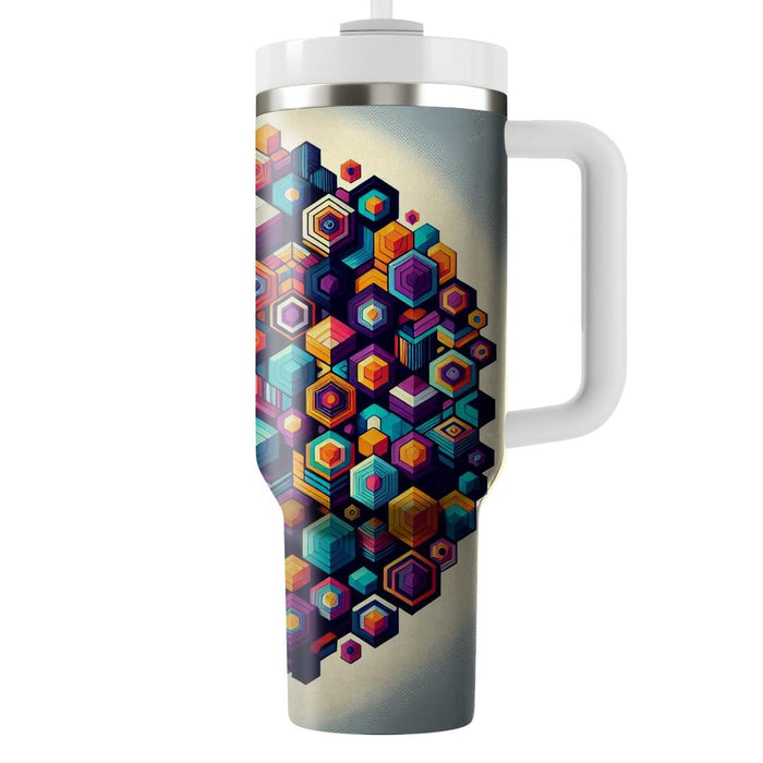 Vibrant Hexagons  Unique Tumblers