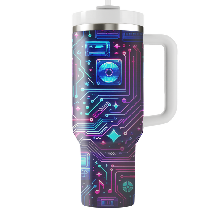 Neon Circuit Board Personalized Tumblers