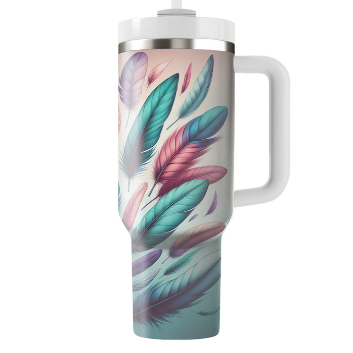 Whimsical Feather Dreams  Unique Tumblers