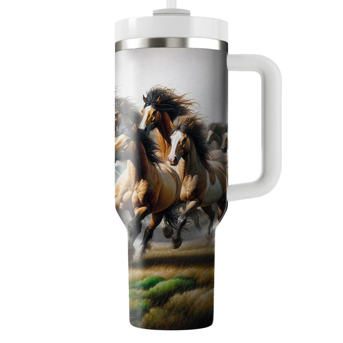 Wild Stallion Run  Custom Tumblers