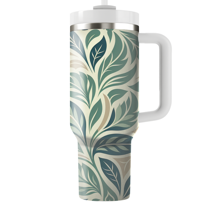 Artistic Leaf Pattern  Decorative Tumblers