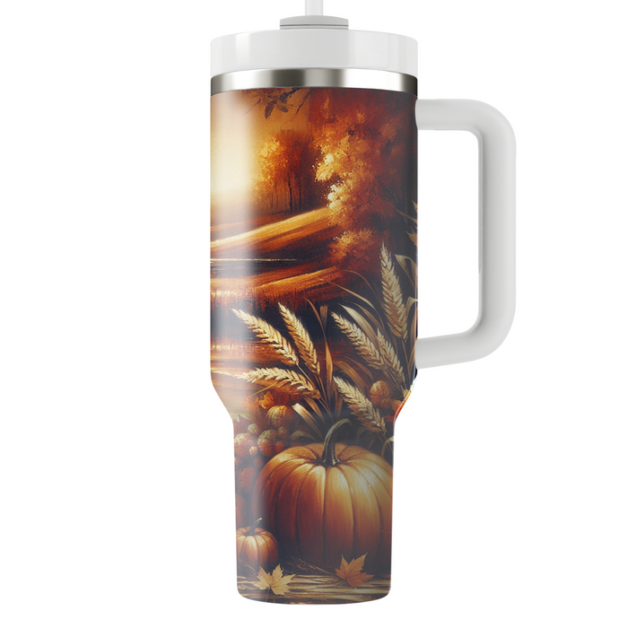 Radiant Reflections - An Artistic Thanksgiving  Personalized Tumblers