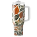 Stylized Leaf Patchwork Custom Tumblers