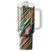 Vintage Chevron Rainbow  Tumbler Cups