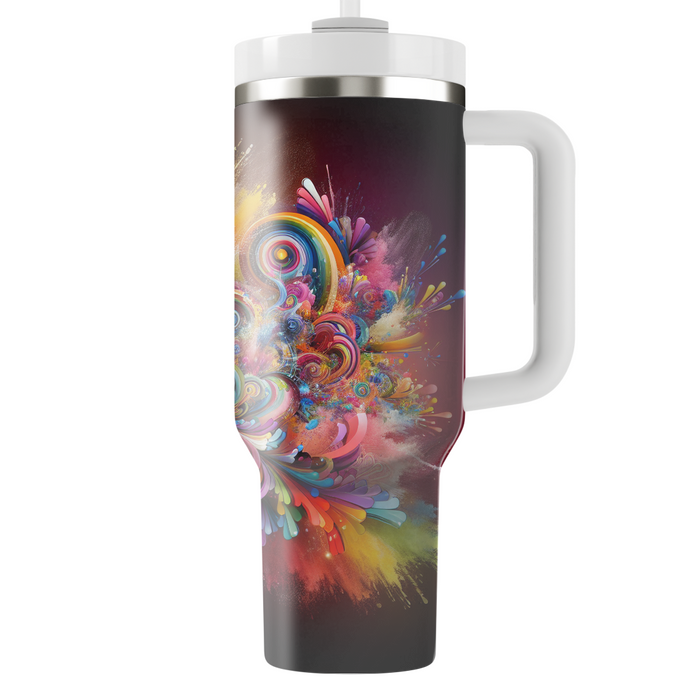 Joyful Vibrance - A Festival Of Colors  Personalized Tumblers