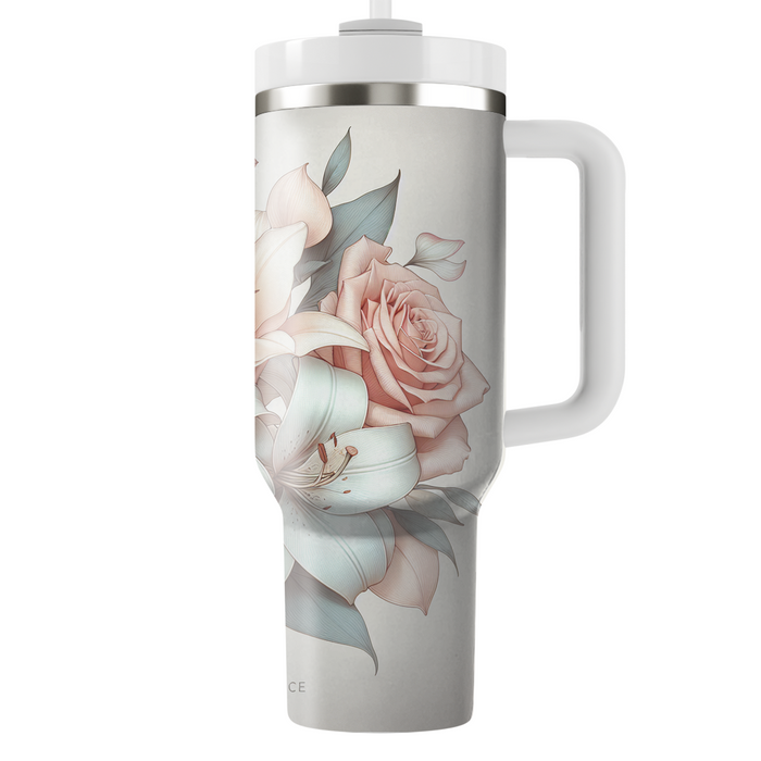 Soft Petal Elegance  Travel Tumblers