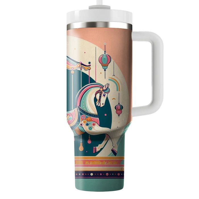 Whimsical Carousel  Personalized Tumblers