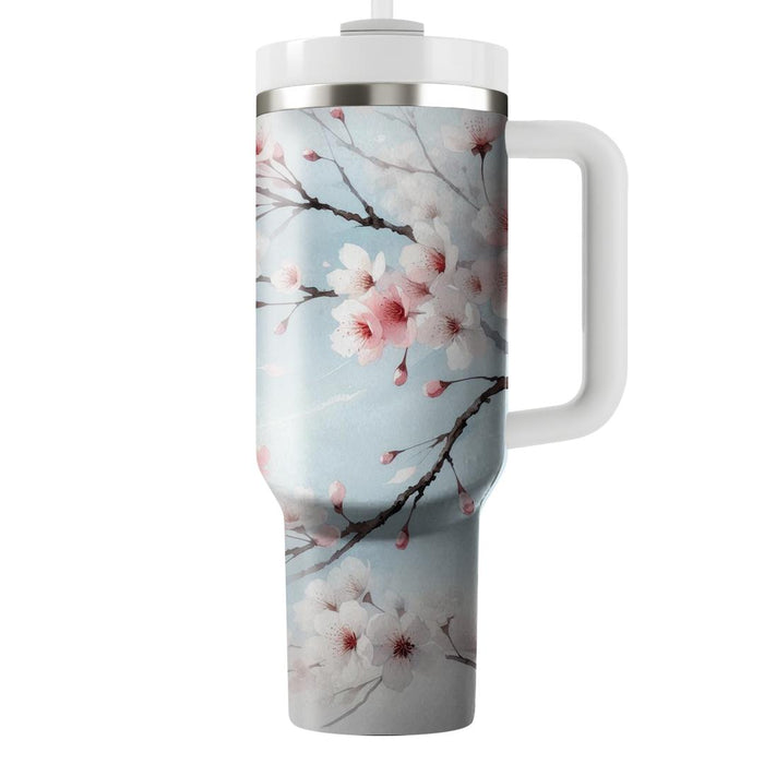 Springtime Cherry Blossom Whispers  Tumblers With Lids