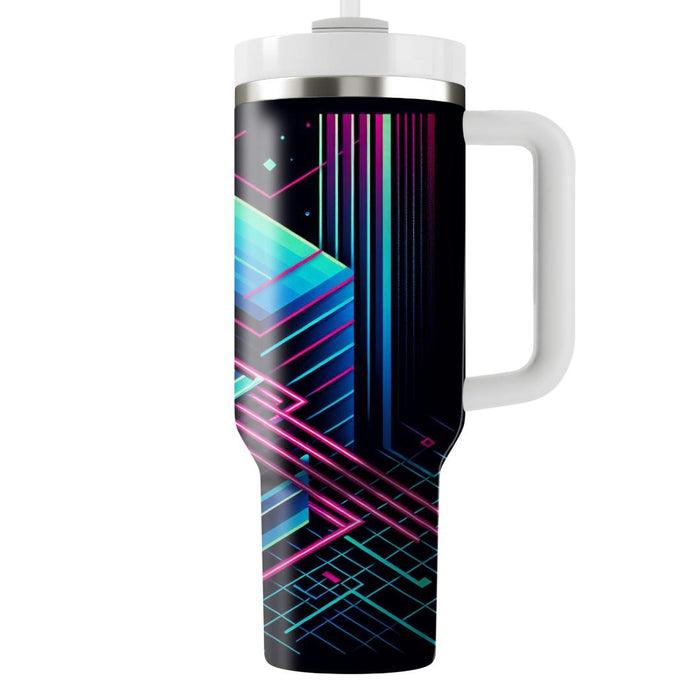 Futuristic Neon Lines  Custom Tumblers