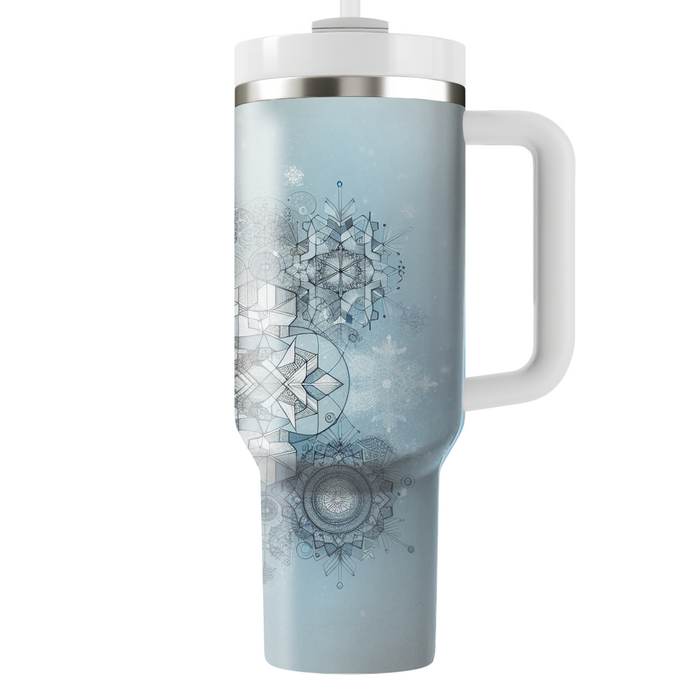 Winter Crystal Snowflakes  Personalized Tumblers