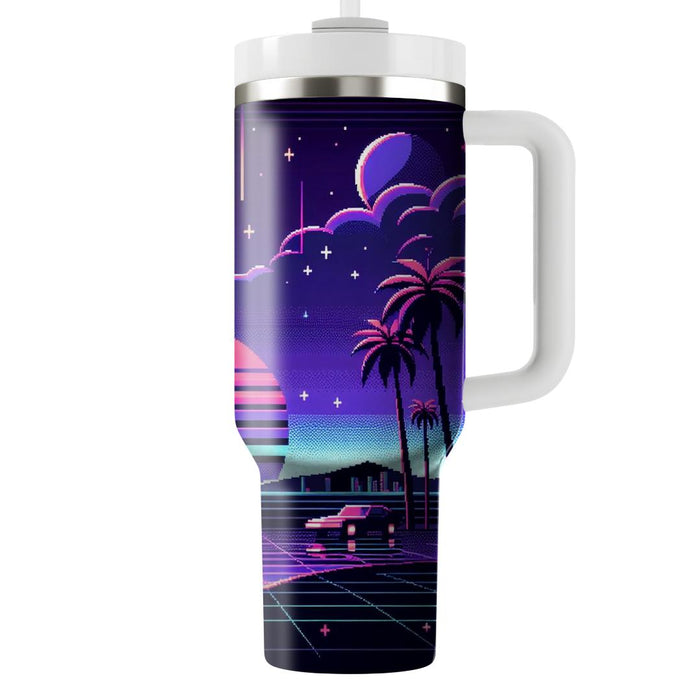 Synthwave Night  Personalized Tumblers