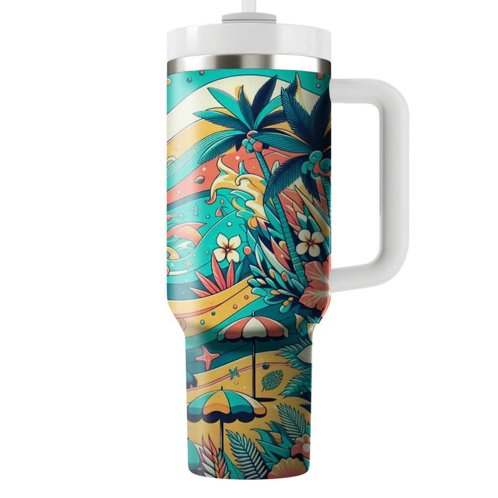 Tropical Summer Escape  Tumblers With Lids