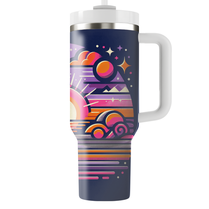 Rad Retro Sunsets Custom Tumblers