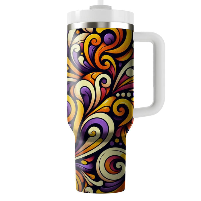 Whimsical Spiral Dance  Tumblers With Lids