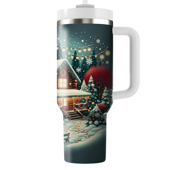 Winter Cozy Cabin Memories  Tumblers With Lids