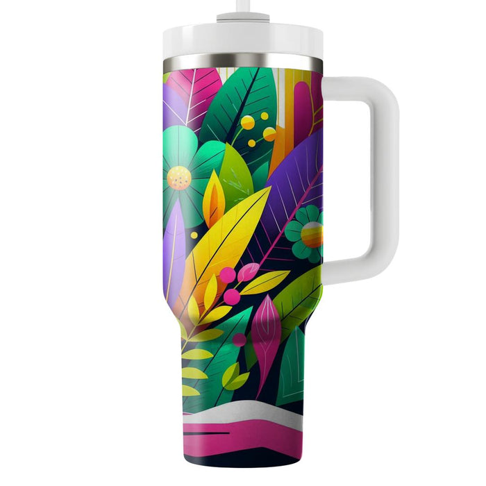 Bold Floral Print  Travel Tumblers