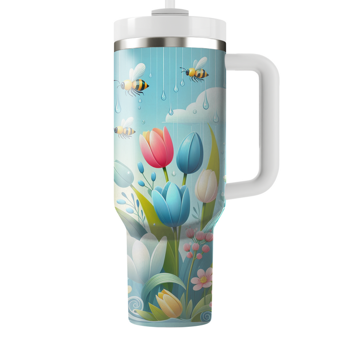 Spring Rainfall Delight  Tumbler Cups