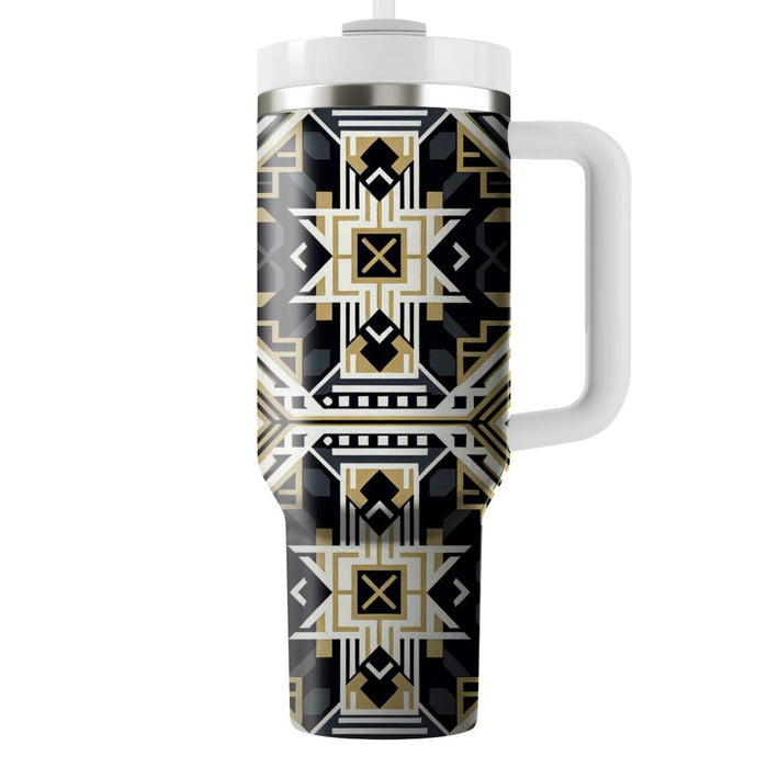 Art Deco Geometric Elegance  Insulated Tumblers