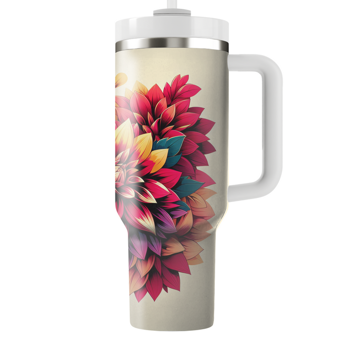 Bold Dahlia Dreams  Tumblers With Lids