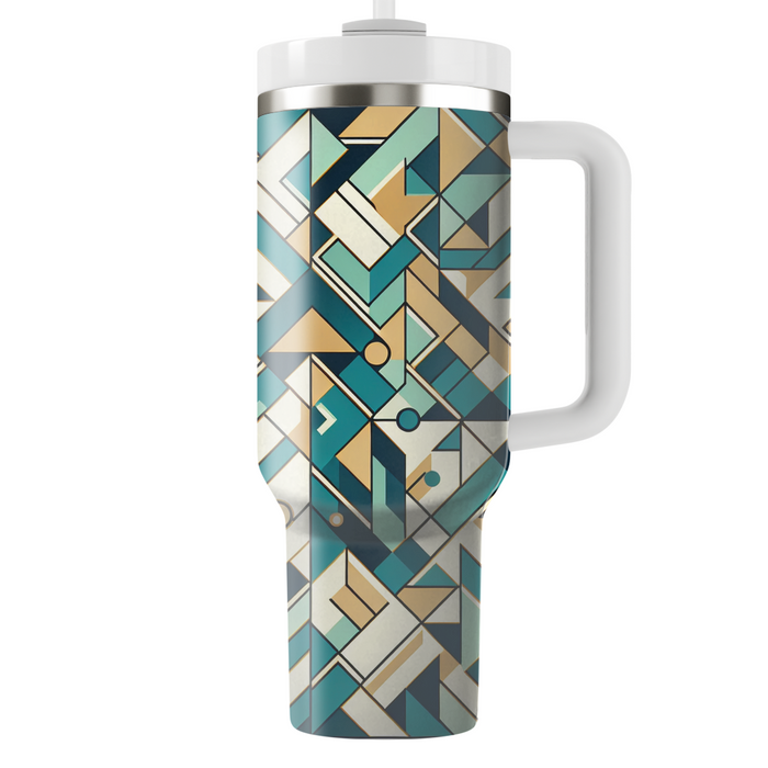 Triangular Mosaic Delight  Decorative Tumblers