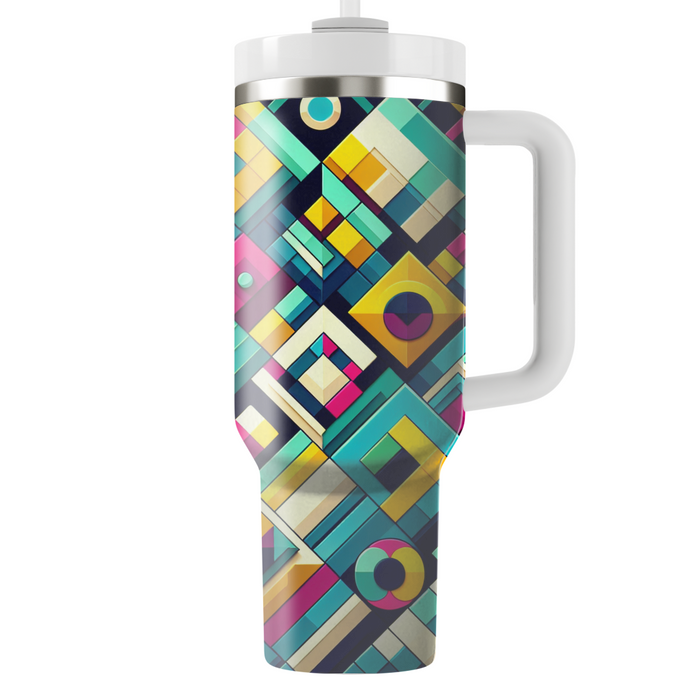 Funky Mosaic Tiles Travel Tumblers